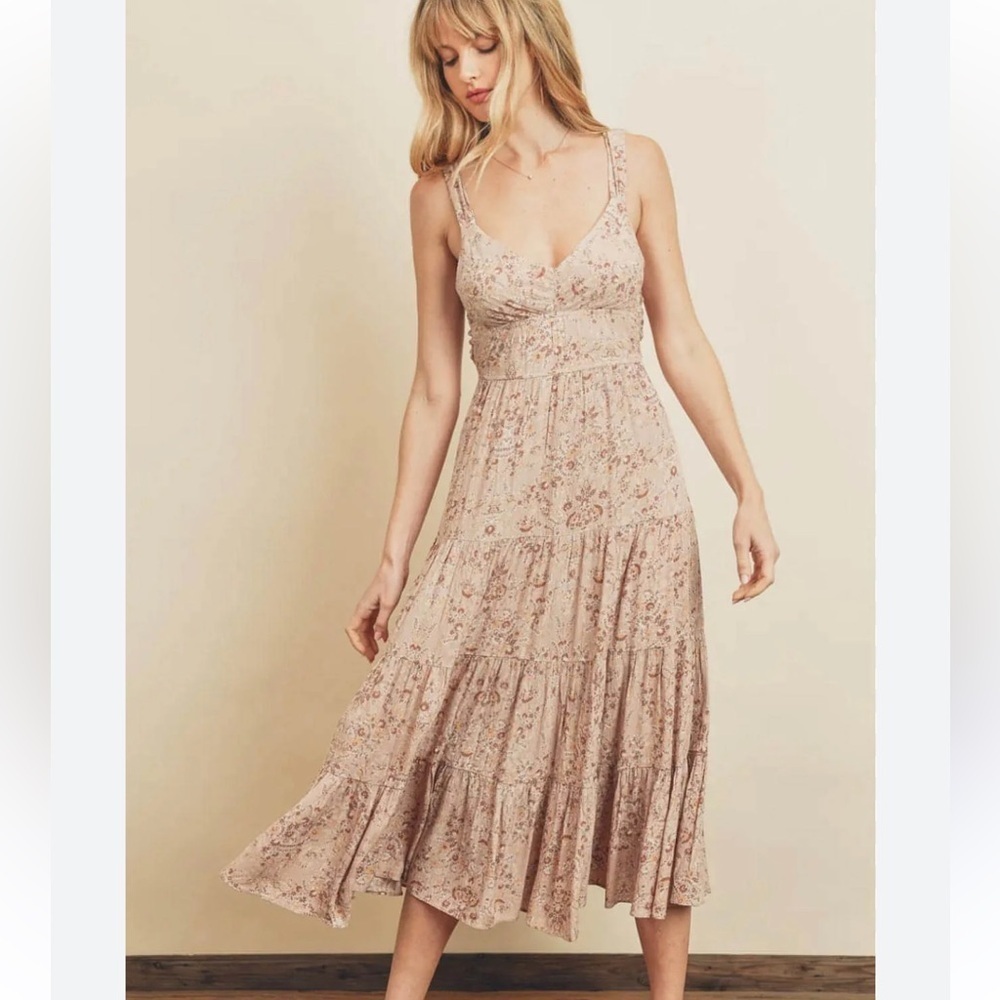 Vici Tie Back Midi Dress